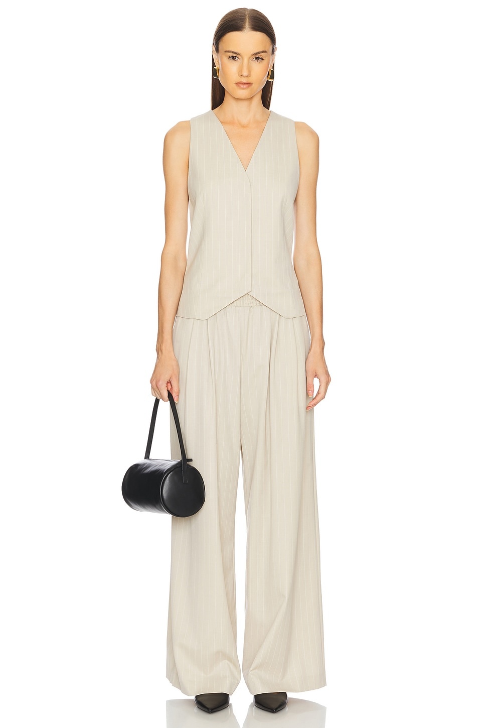 Pinstripe Wool Vest - 4