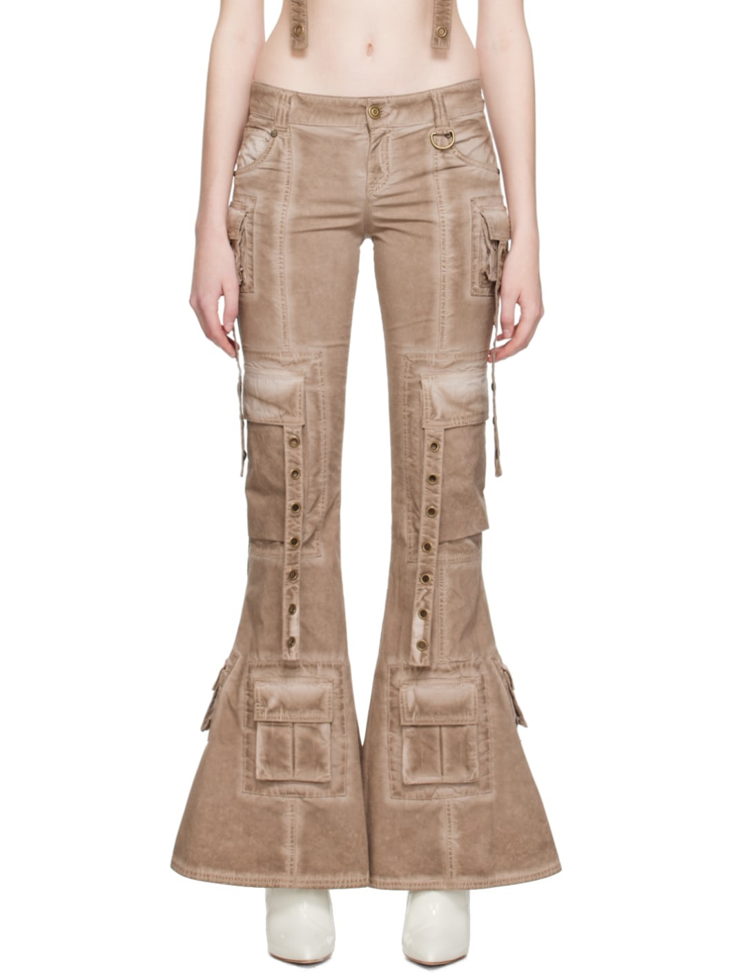 Brown Strap Trousers - 1