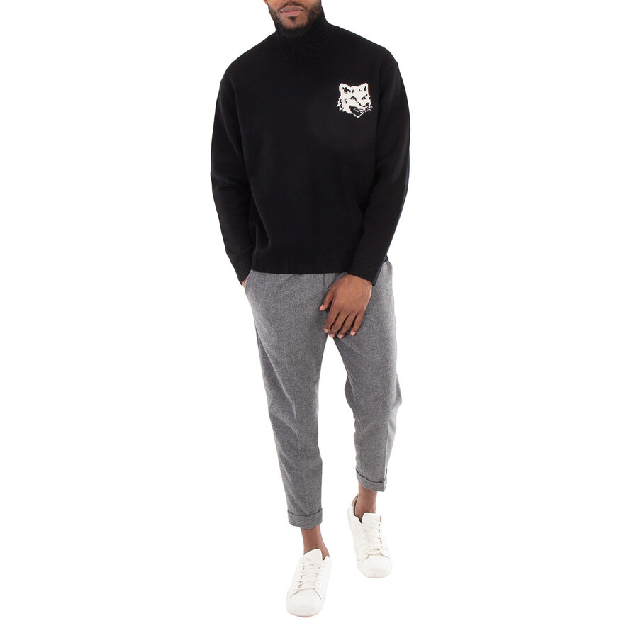 Maison Kitsune Fox Head Intarsia High-Neck Jumper - 6