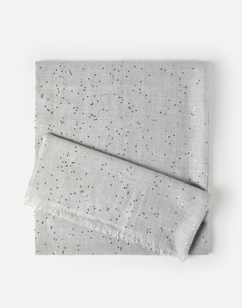 Brunello Cucinelli Cashmere and silk Diamond yarn scarf outlook