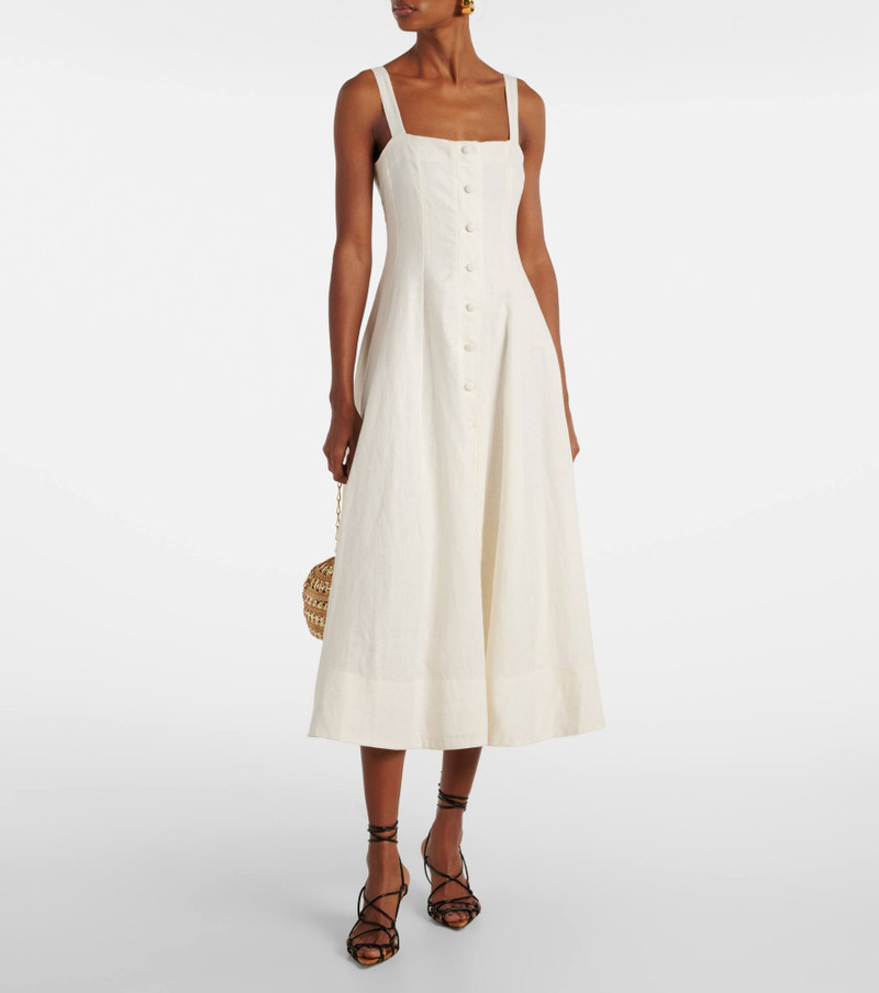 FAITHFULL Linen midi dress outlook