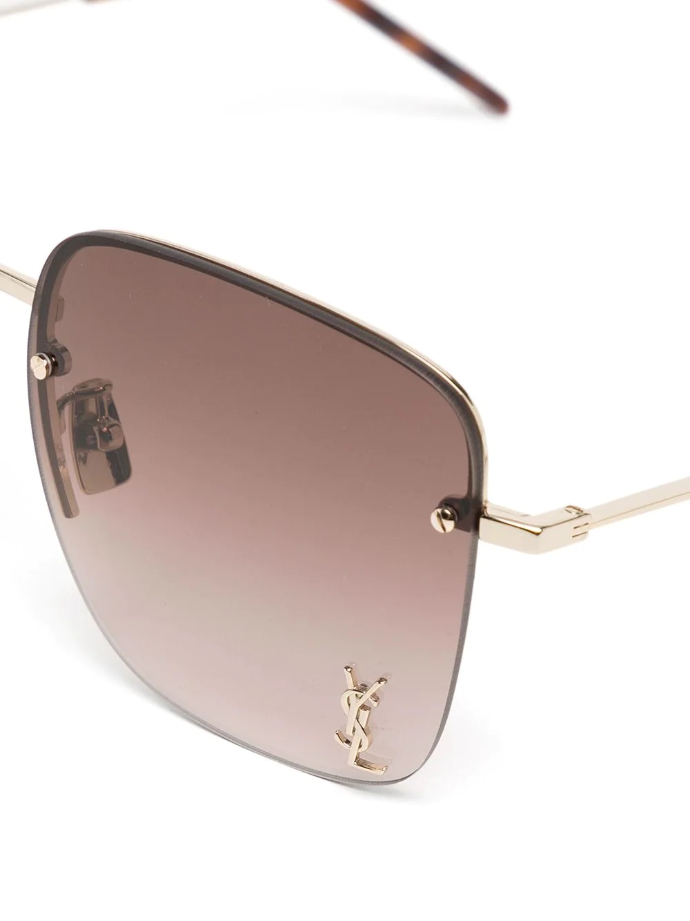 logo-plaque tinted sunglasses - 3