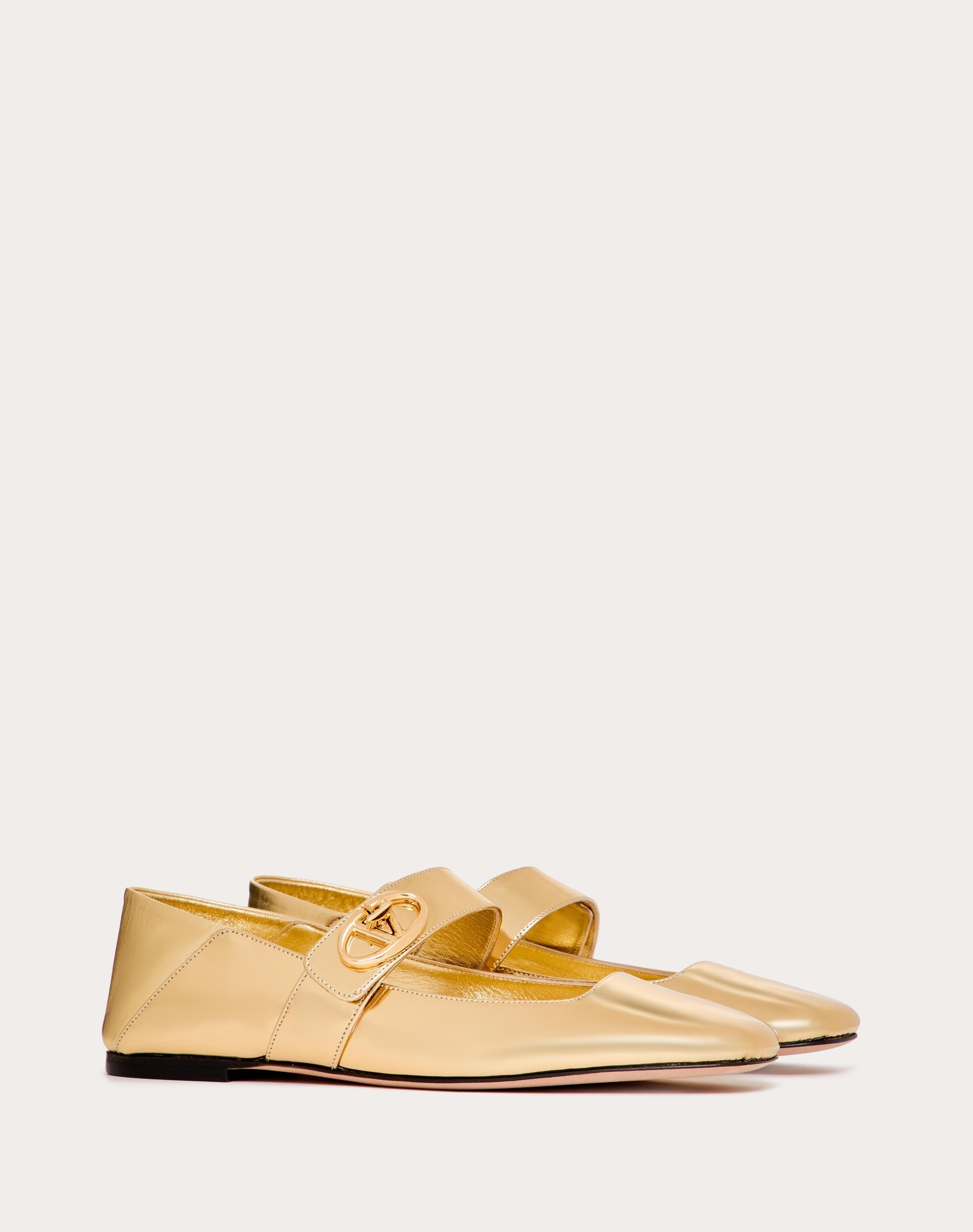 MARY-JANE VLOGO LOCKER BALLERINA IN MIRRORED CALFSKIN - 2