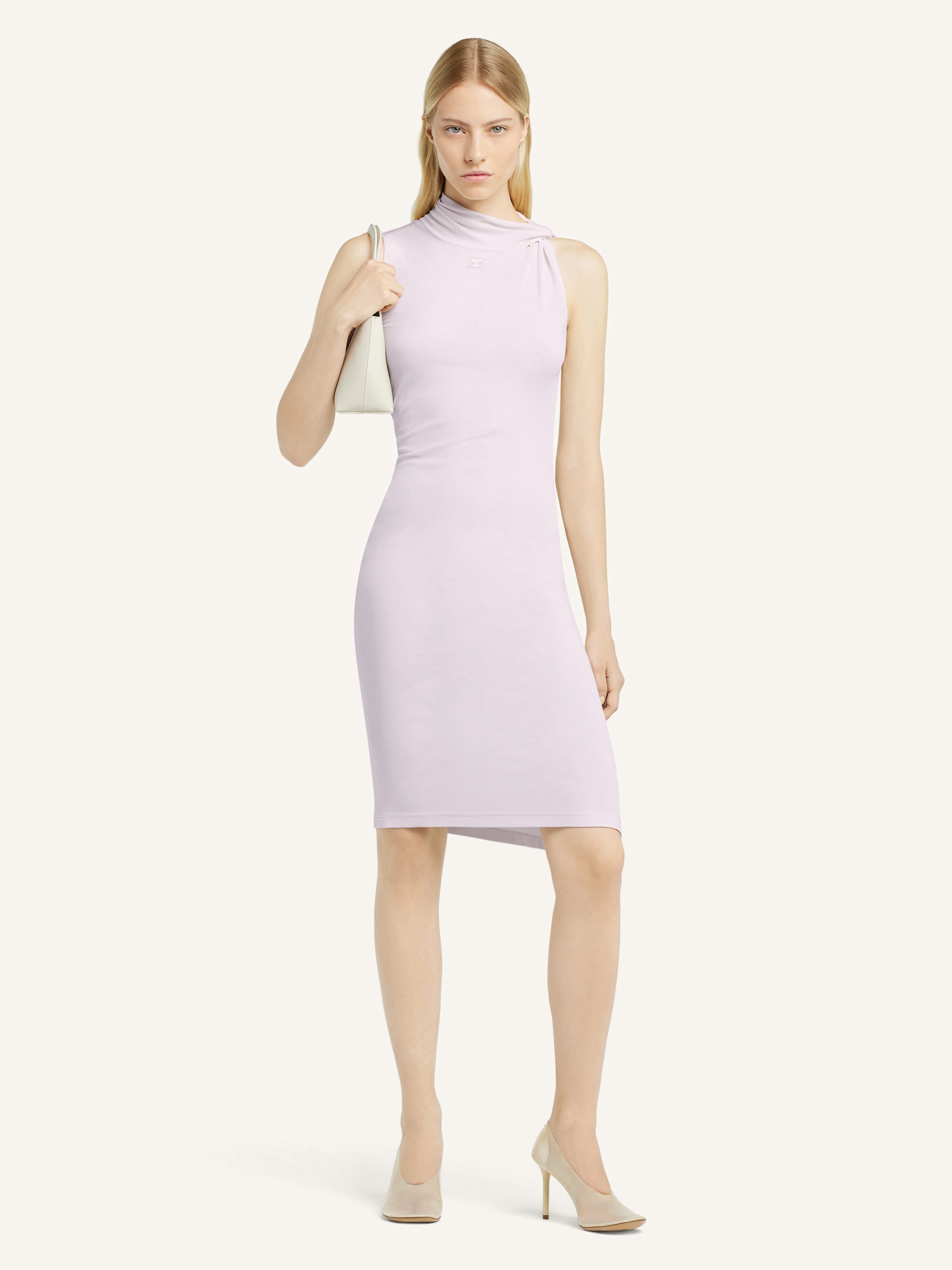 DRAPED SLEEVELESS DRESS - 2