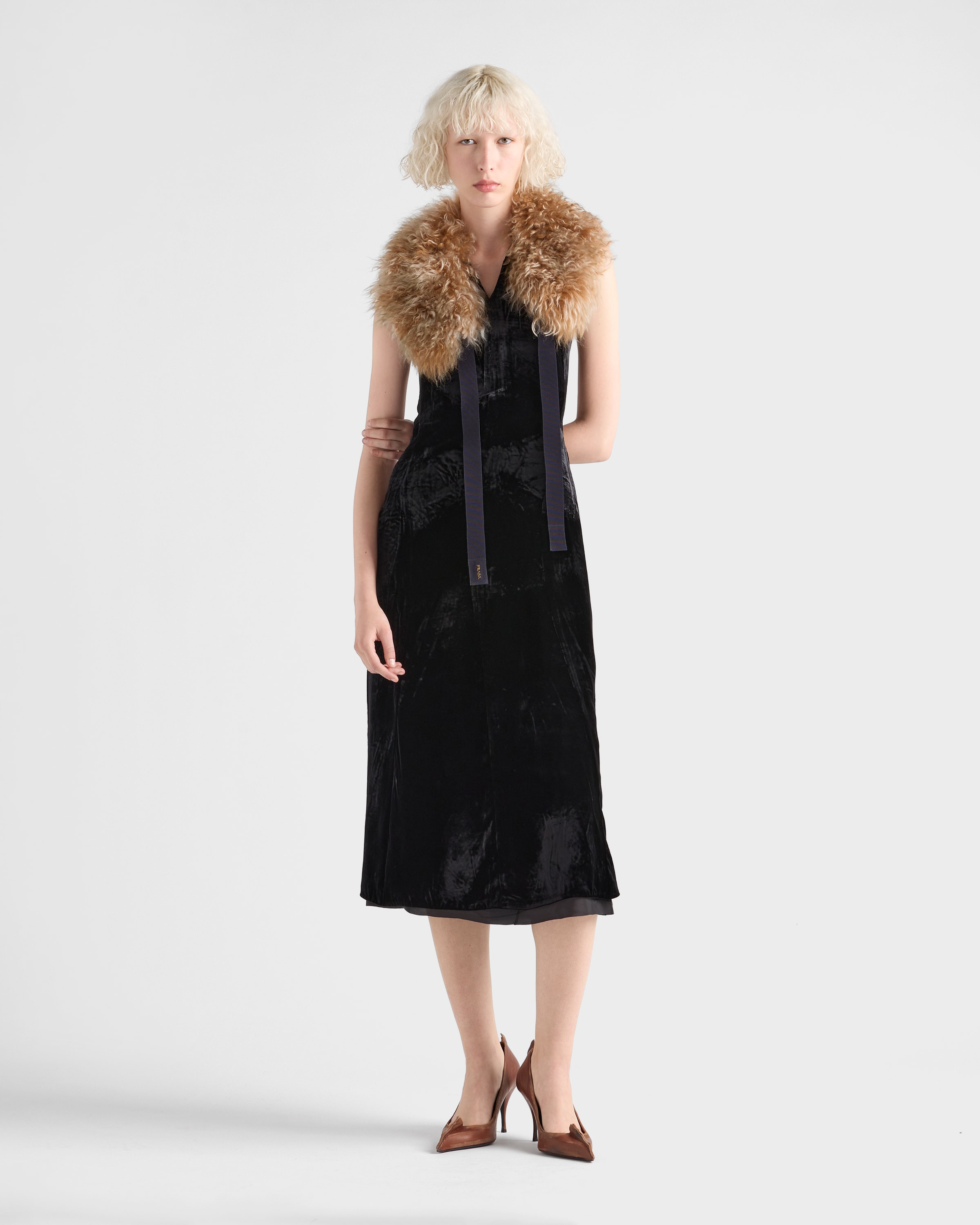 Crushed velvet dress - 2