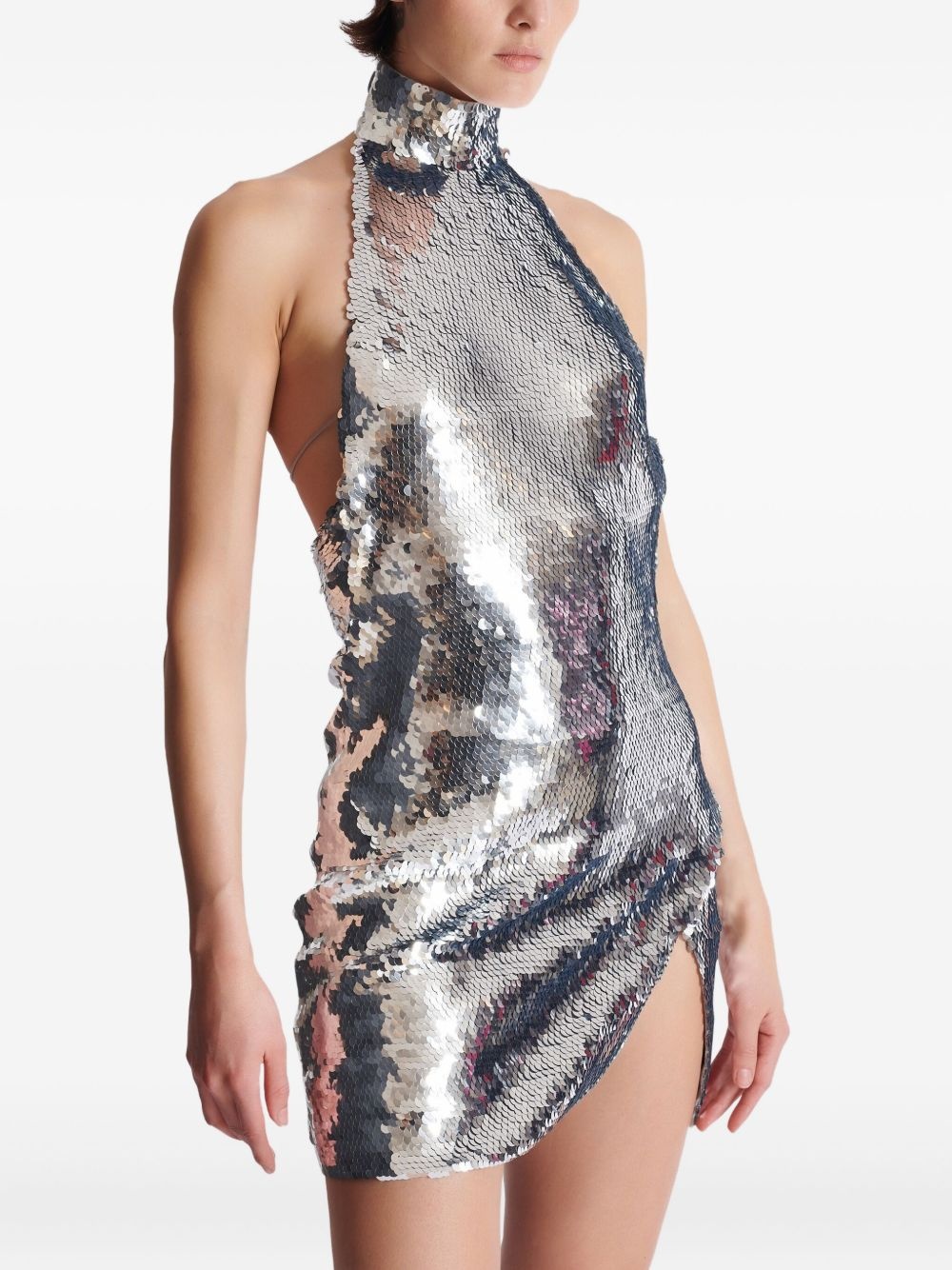 sequin-embellished mini dress - 6