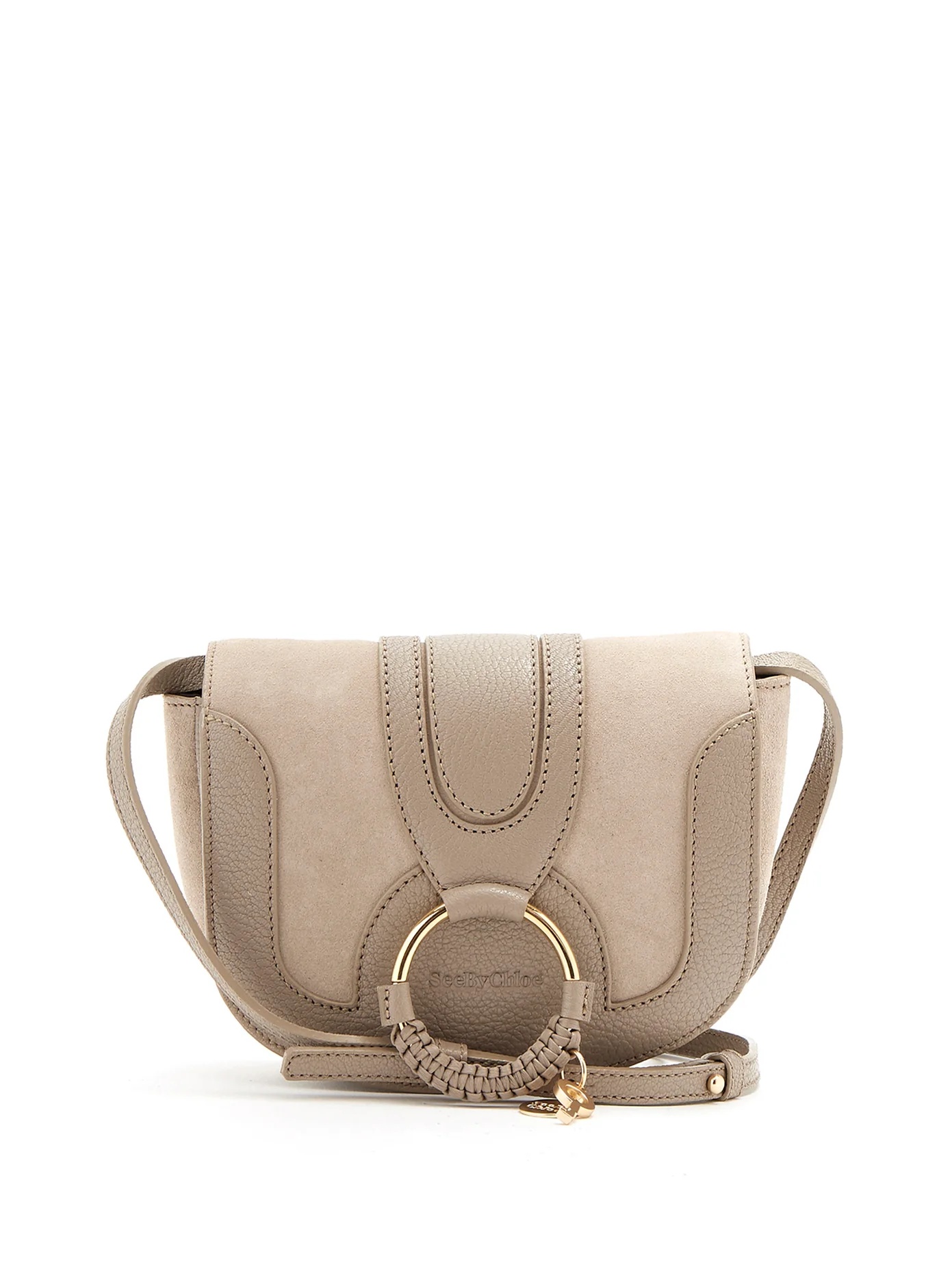 Hana mini suede and leather cross-body bag - 1