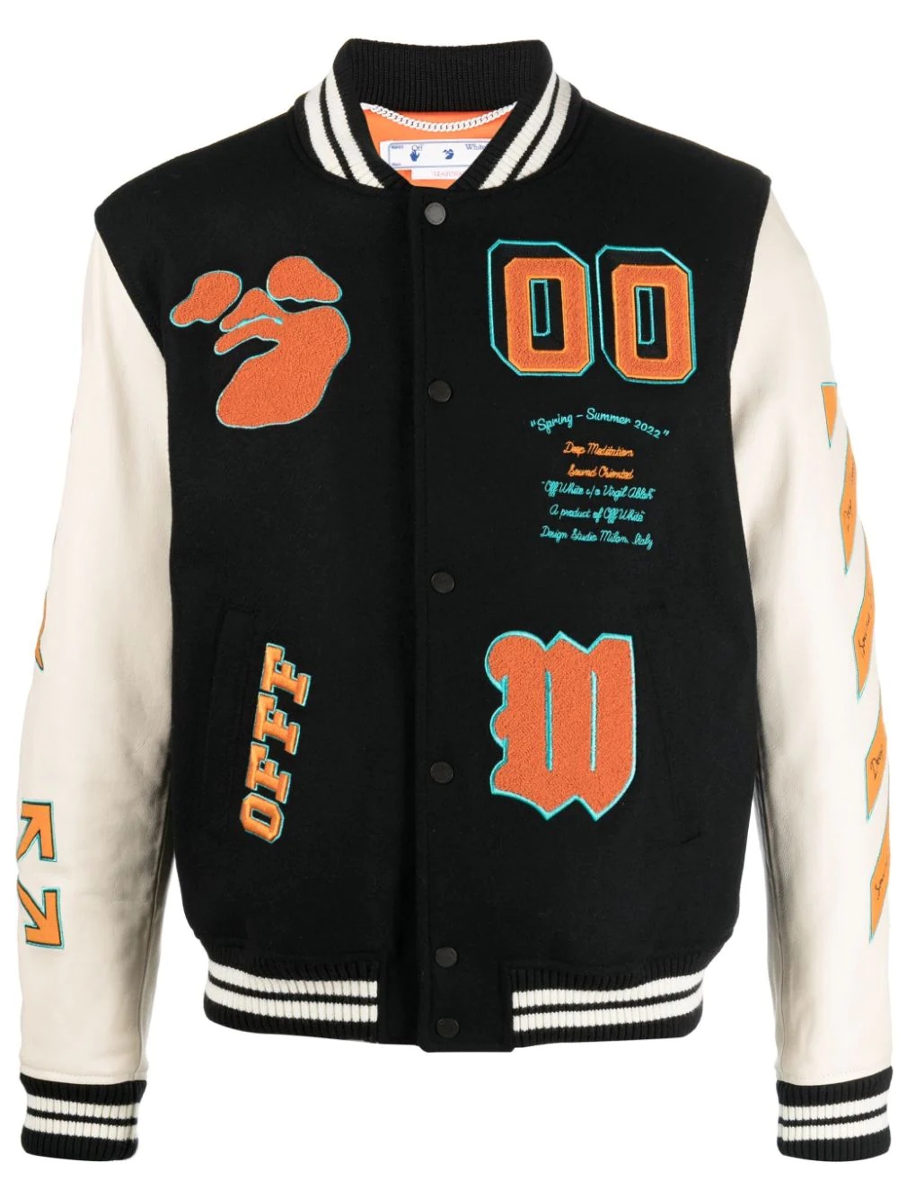 logo-patches varsity jacket - 1