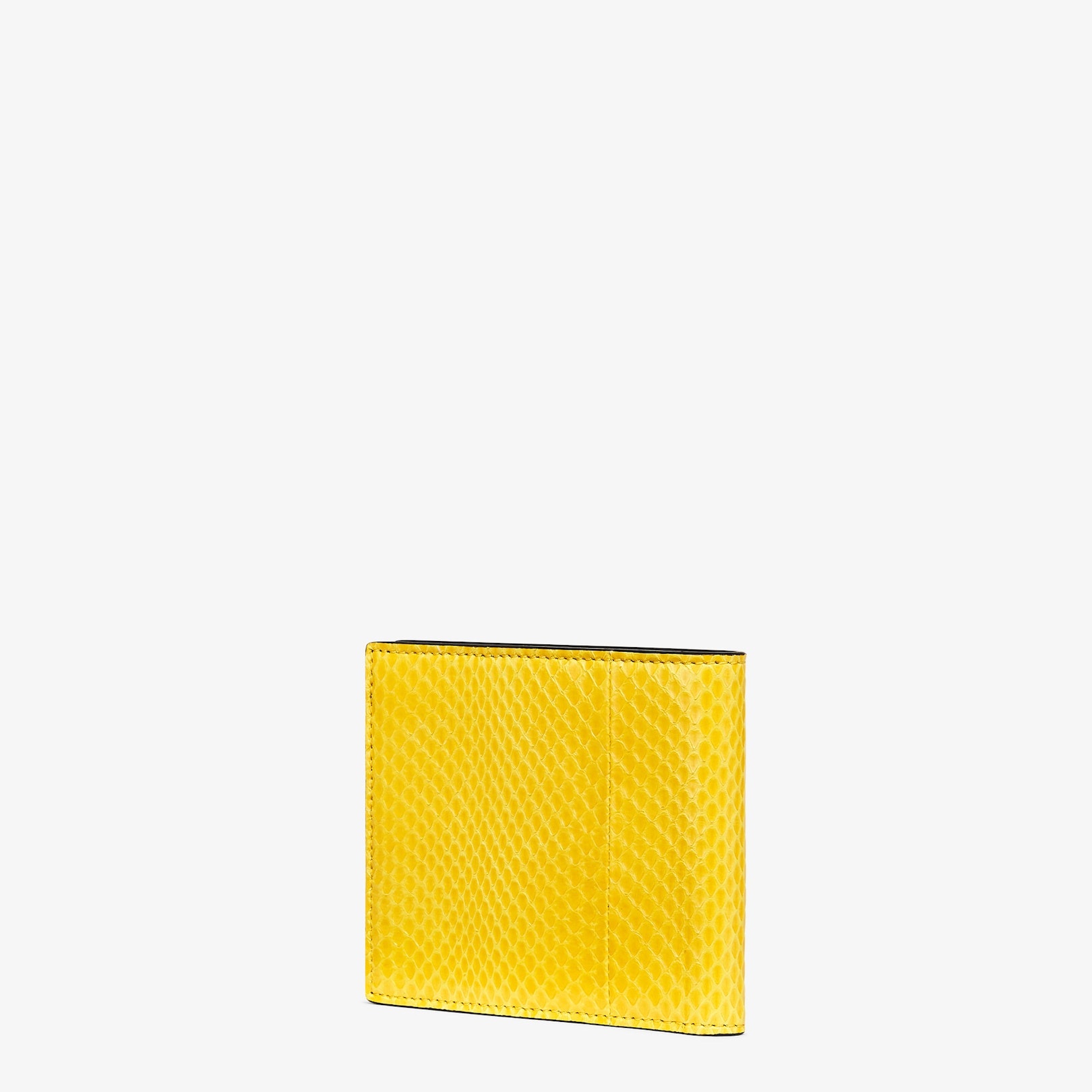 Wallet with eight interior card slots and two compartments for banknotes. Made of yellow ayres snake - 2