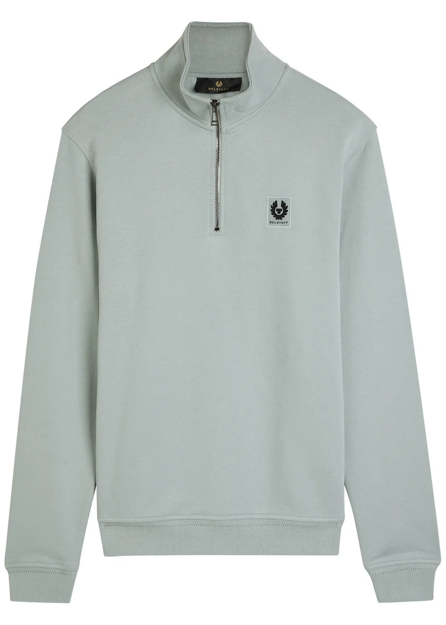 Belstaff Half-zip Logo Cotton Sweatshirt - 1