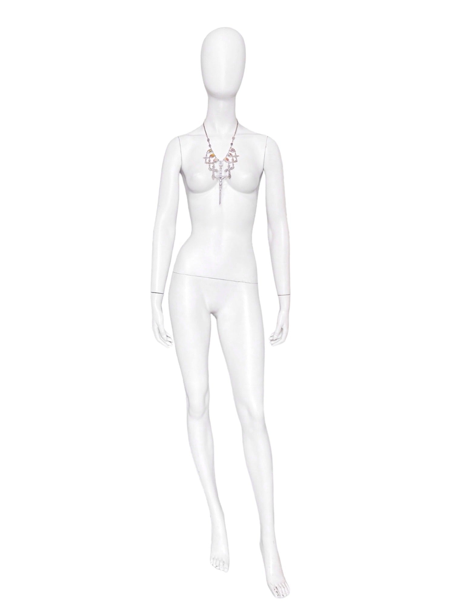 Jean Paul Gaultier 90S Sample 7 Cross Enamel Christian Pendant Chain Necklace - 4