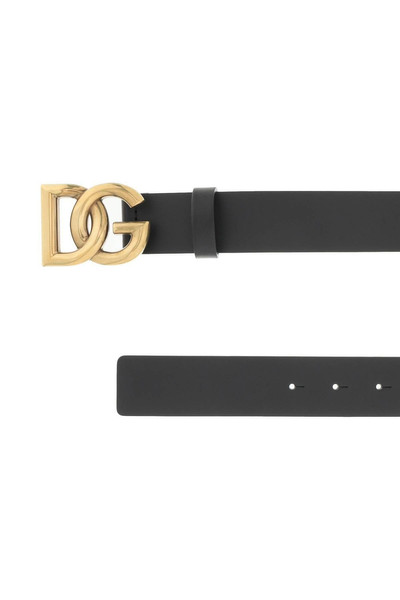 Dolce & Gabbana LUX LEATHER BELT WITH CROSSED DG LOGO outlook