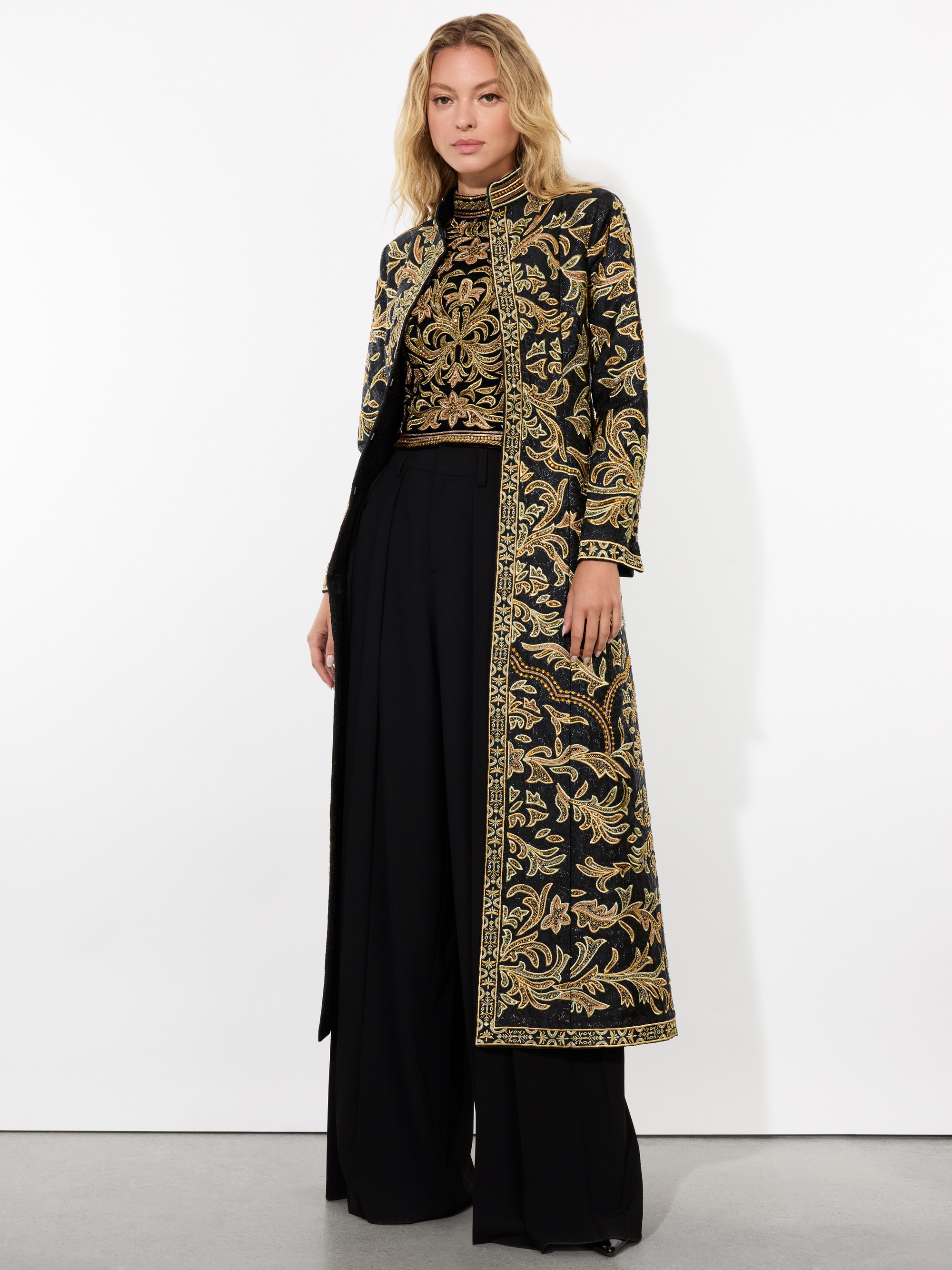 THOMAS EMBELLISHED MAXI COAT - 3