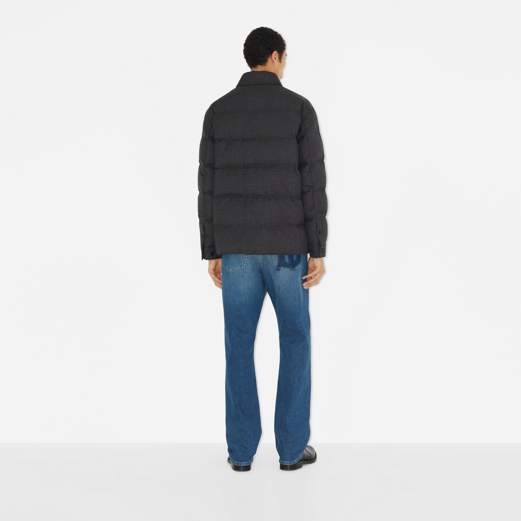 Check Wool Down-Filled Overshirt - 4