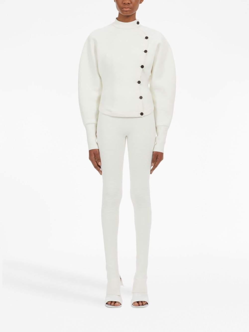 asymmetric knitted jacket - 2