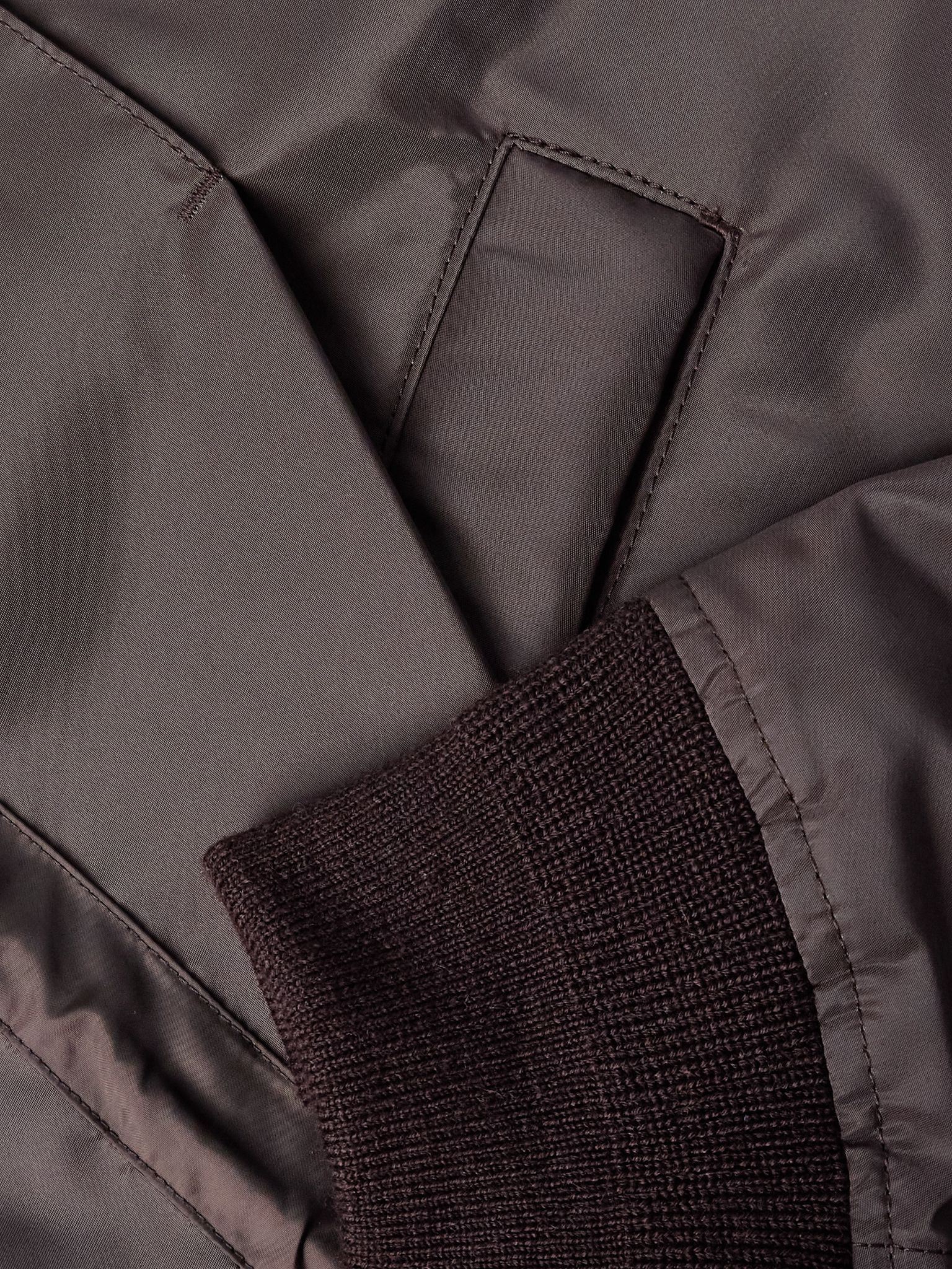 Shell Bomber Jacket Brown - 5