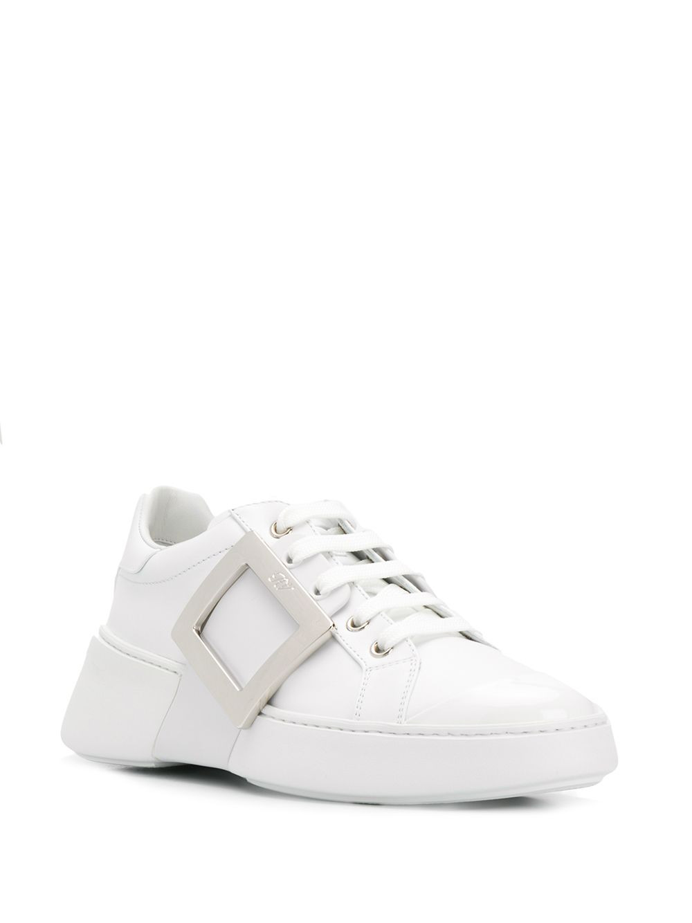 Roger Vivier Women Viv Skate Leather Sneakers - 3