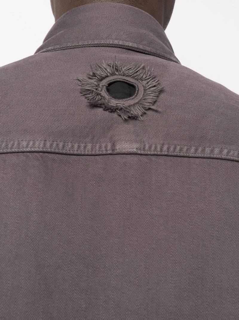 denim long-sleeved shirt - 5