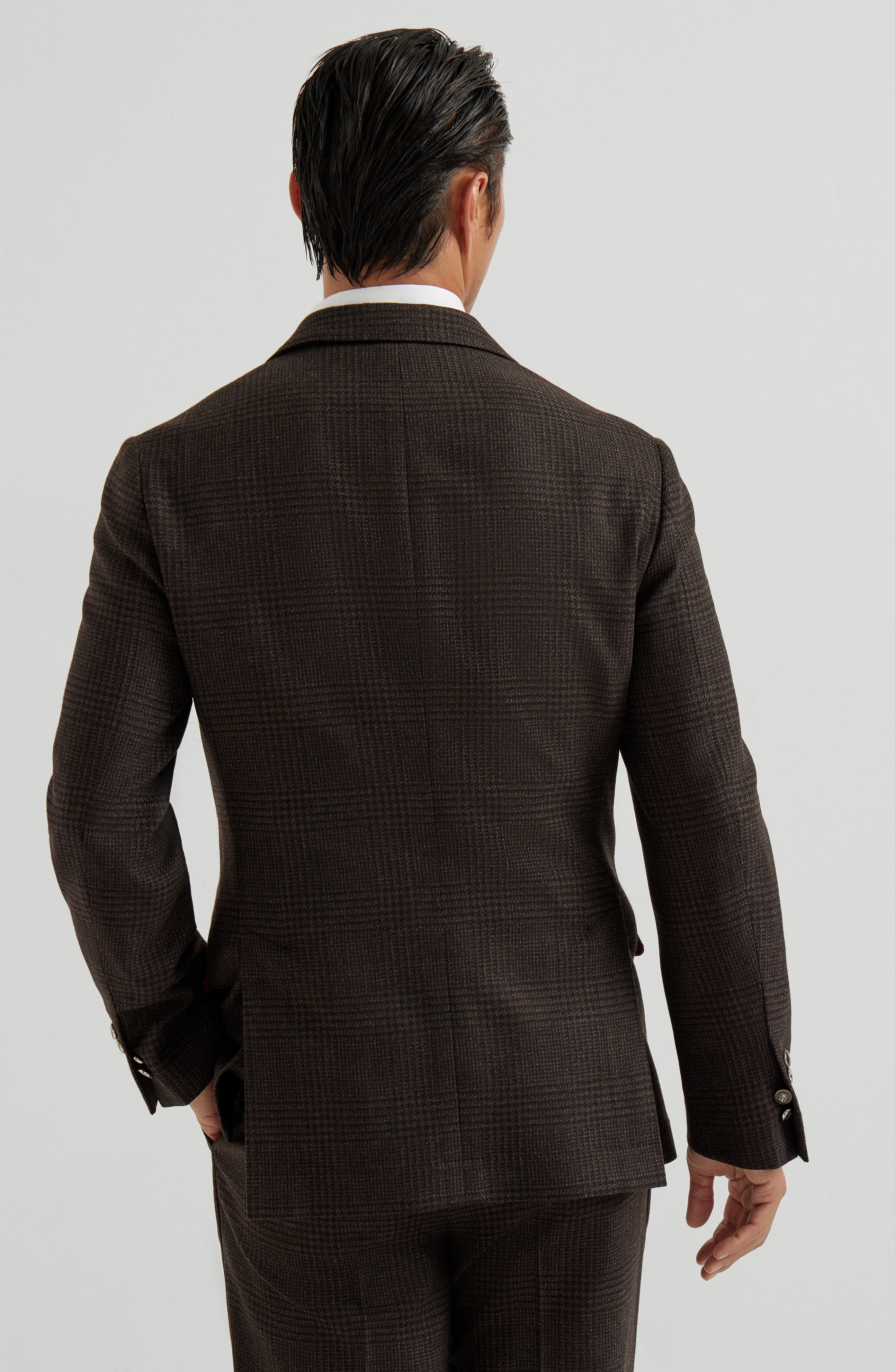 Brunello Cucinelli Prince of Wales Cavallo blazer in Brown at Nordstrom - 3