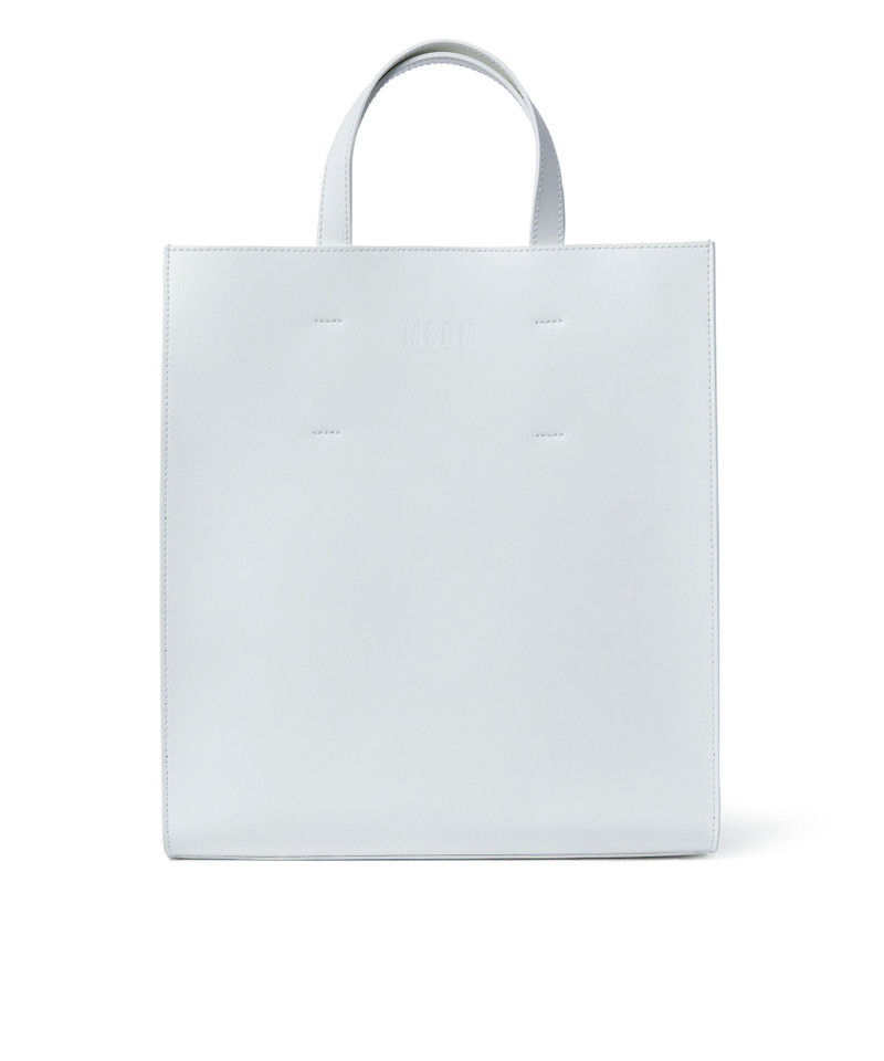 MSGM Faux leather tote bag with embossed micro logo outlook