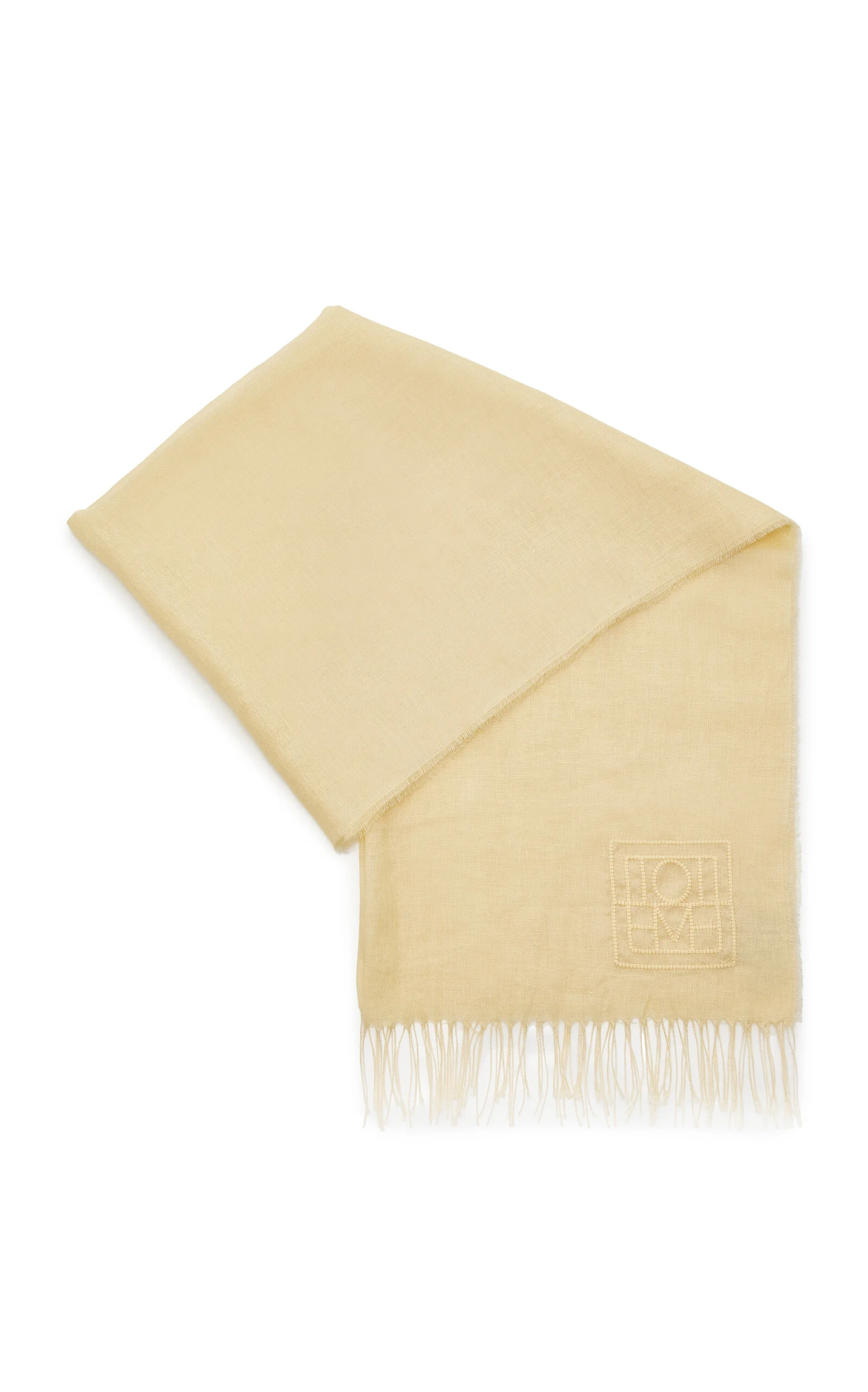 Linen Scarf yellow - 1