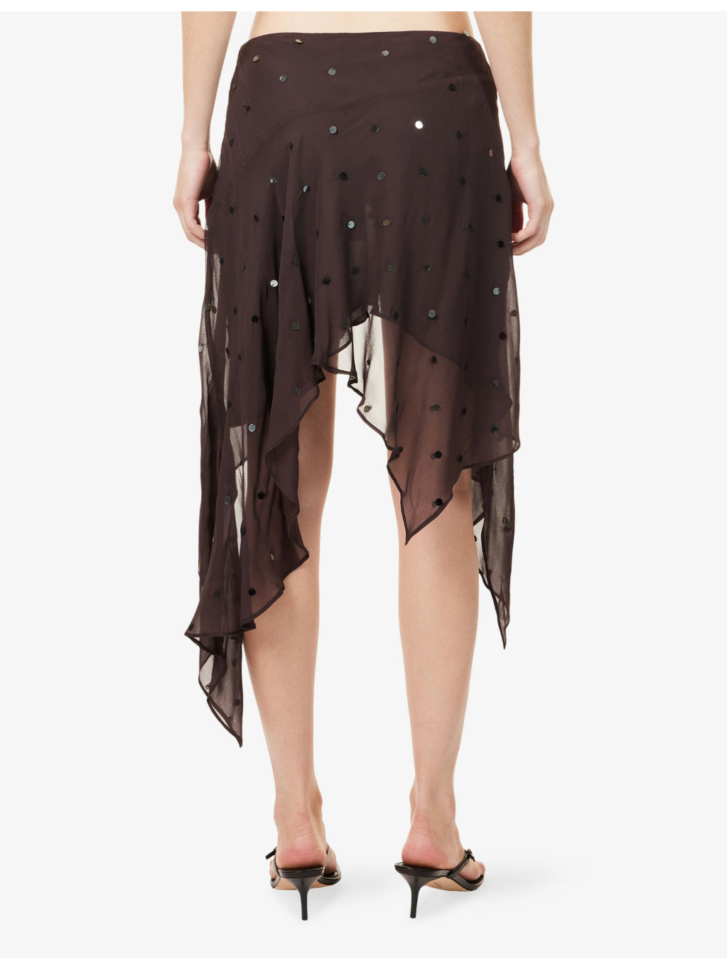 Arielle Asymmetric Woven Mini Skirt - 4