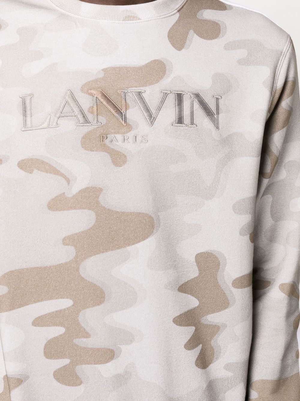 logo-embroidered camouflage-print sweatshirt - 4