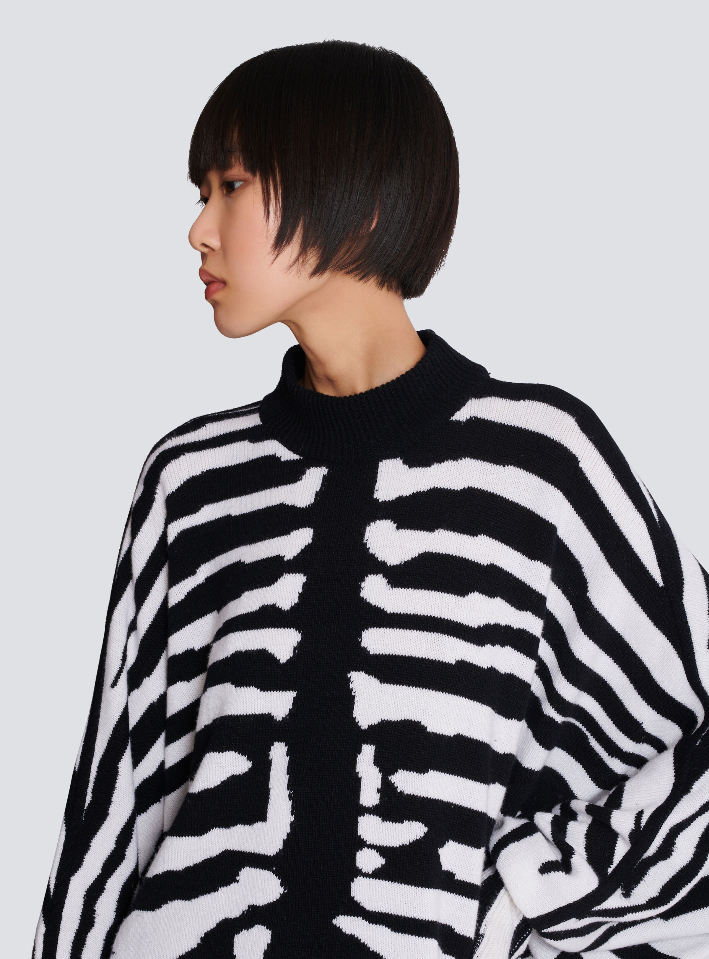 Knit dress with zebra intarsia - 7