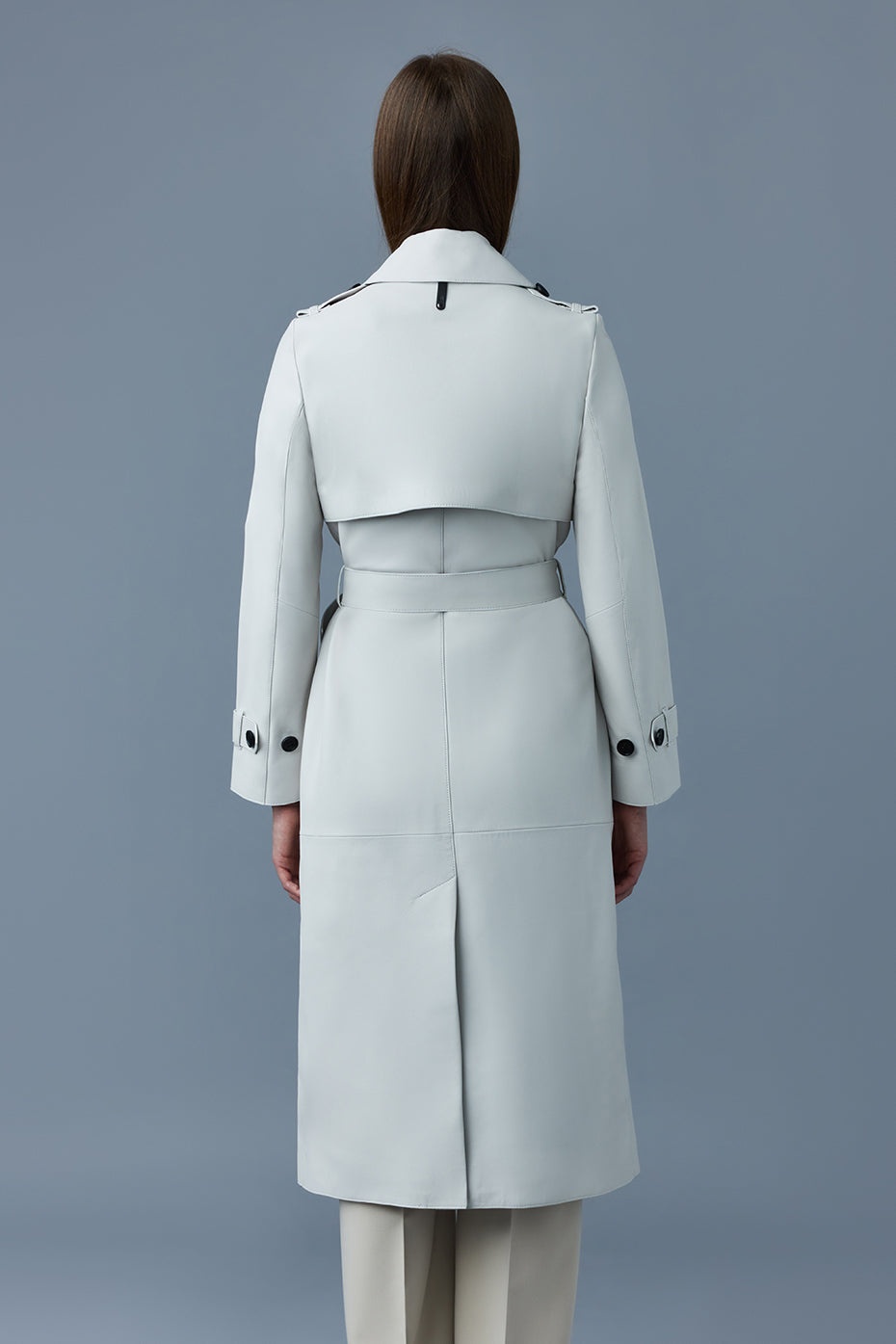 GAEL-V Maxi Leather Trench Coat - 5