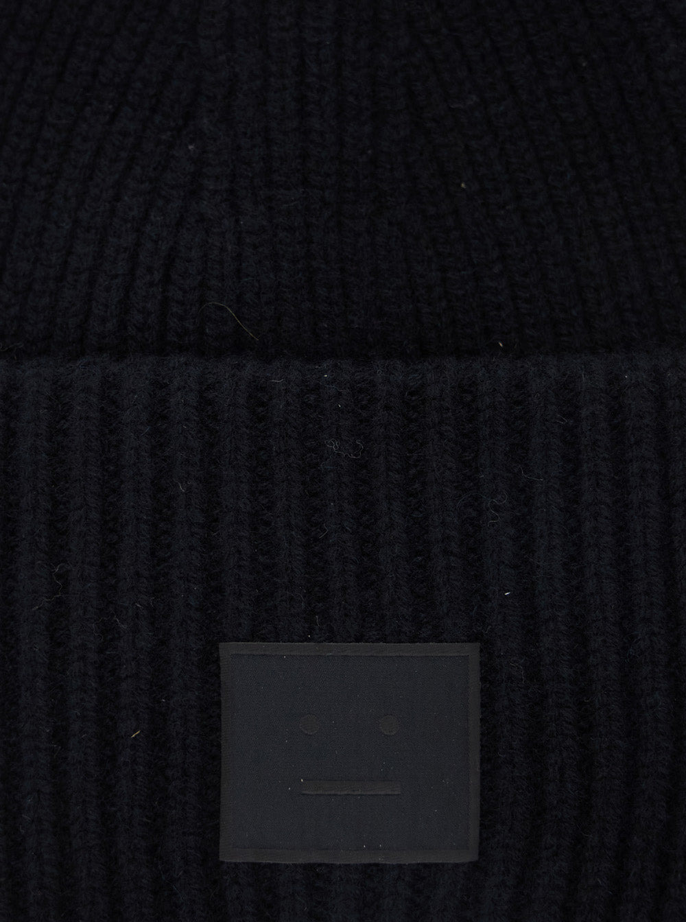 Acne Studios Women Black Knit Beanie With Patch On The Front In Wool Blend Woman - 3