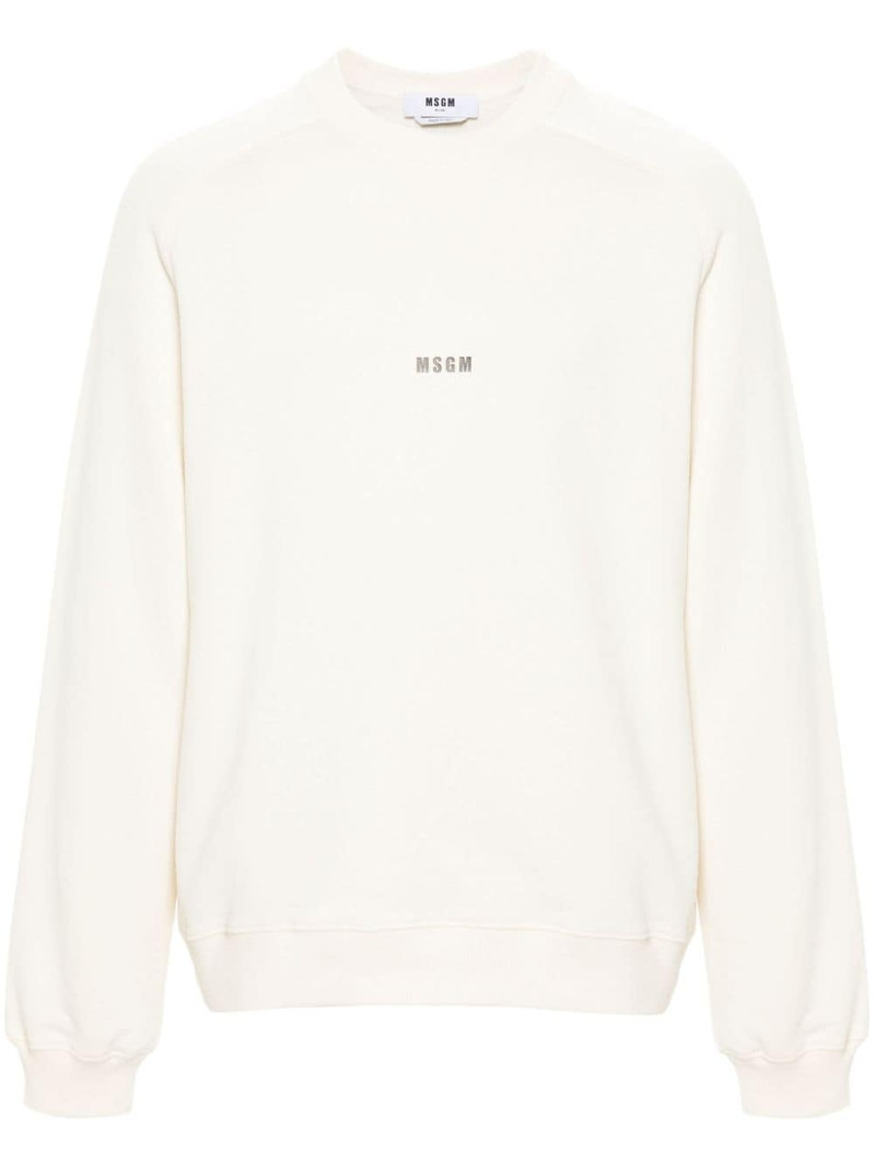 logo-print 코튼 스웨터 1