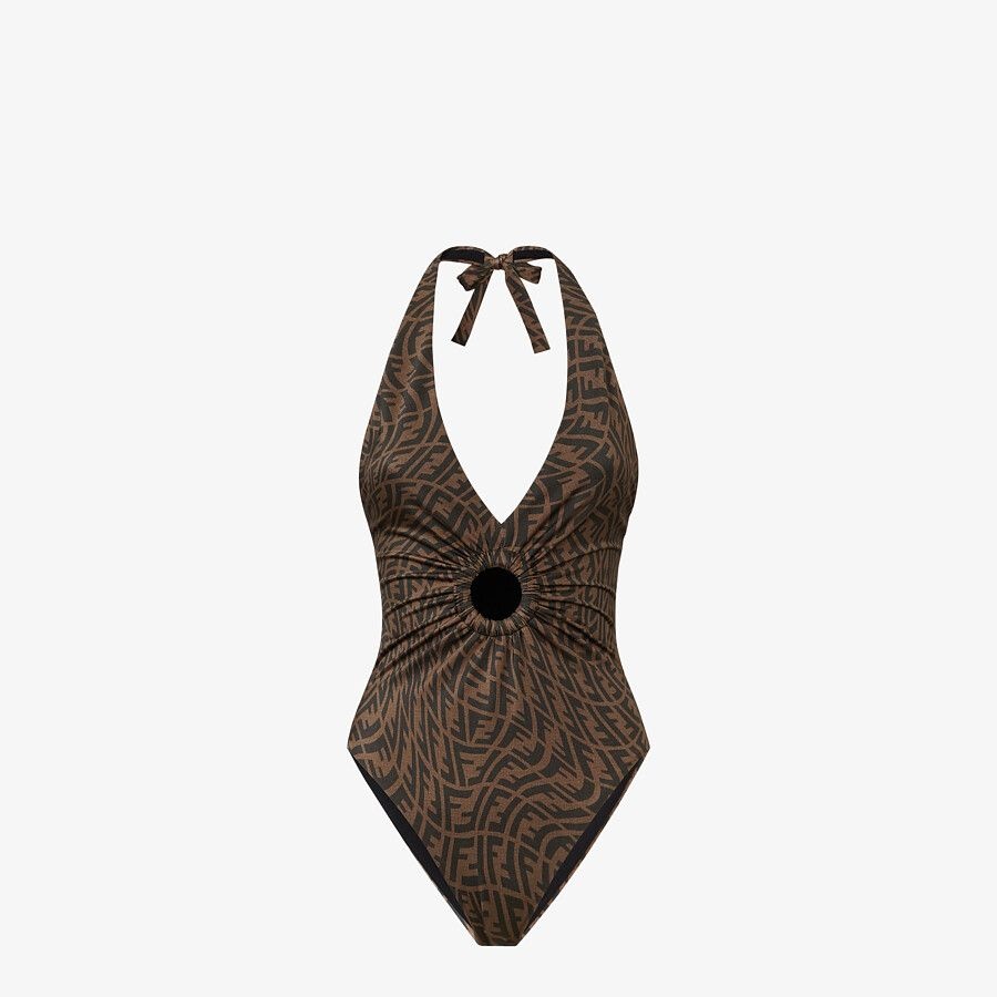 Brown Lycra® swimsuit - 1