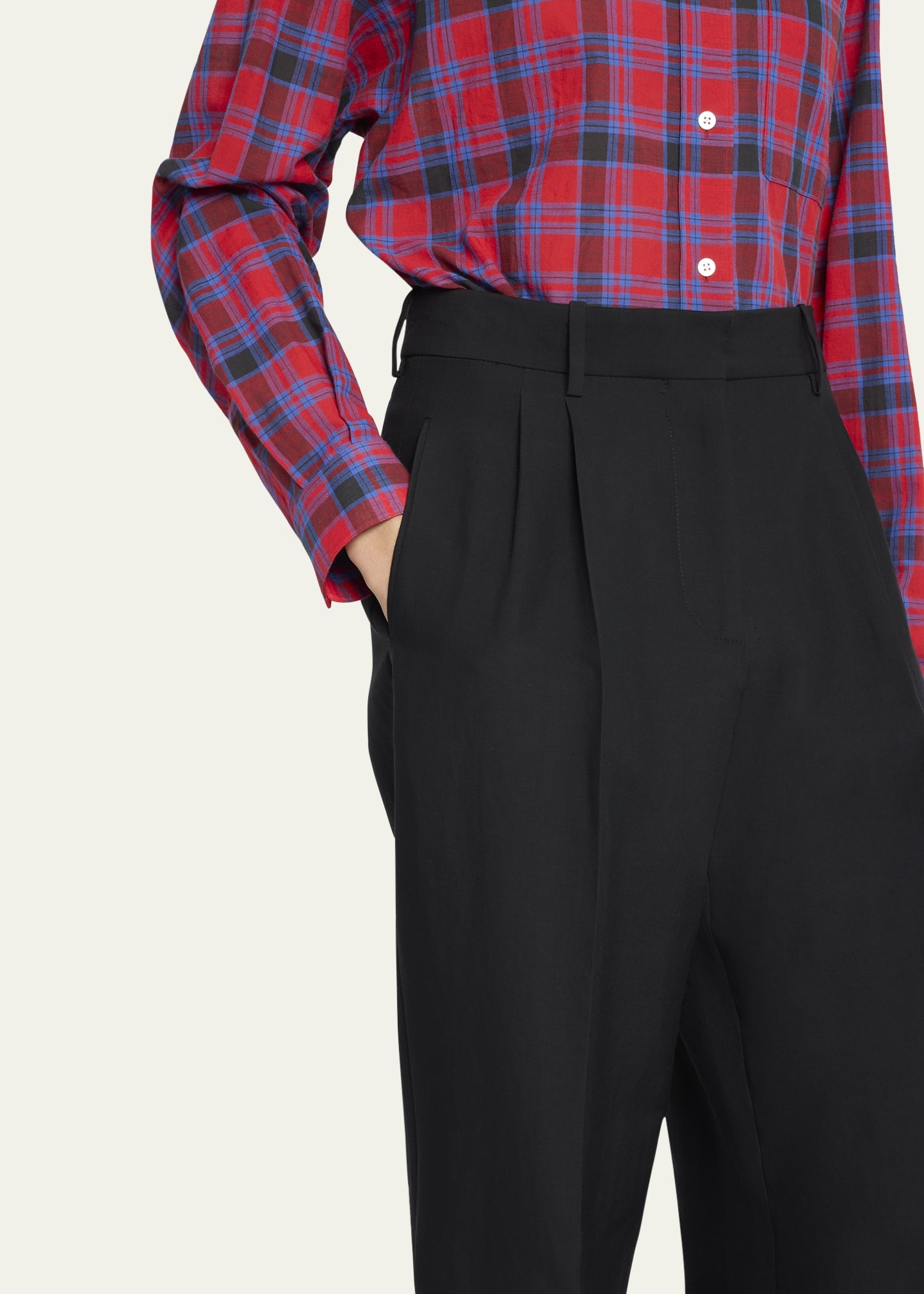 Lilas Pleated Straight-Leg Pants - 5