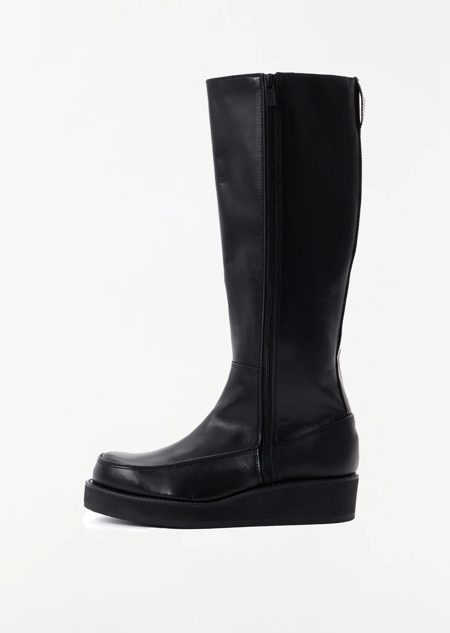 Platfoam Leather Long Boots - 1
