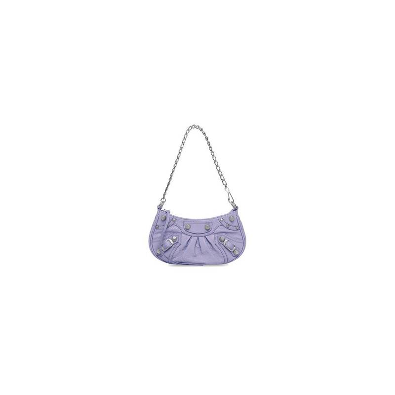 Women's Le Cagole Mini Purse With Chain in Lilac - 1