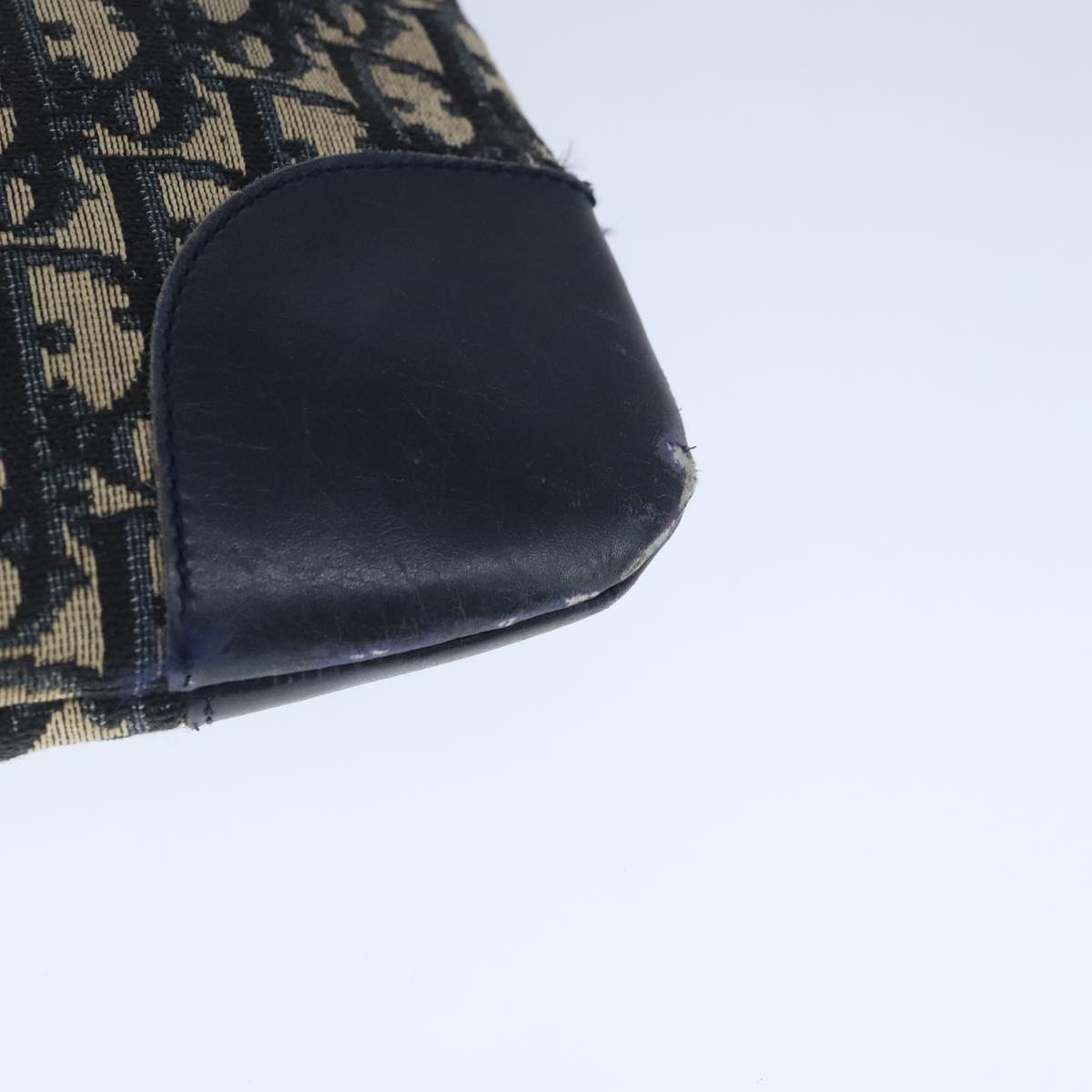 DIOR Trotter Canvas Hand Bag Canvas Navy - 16