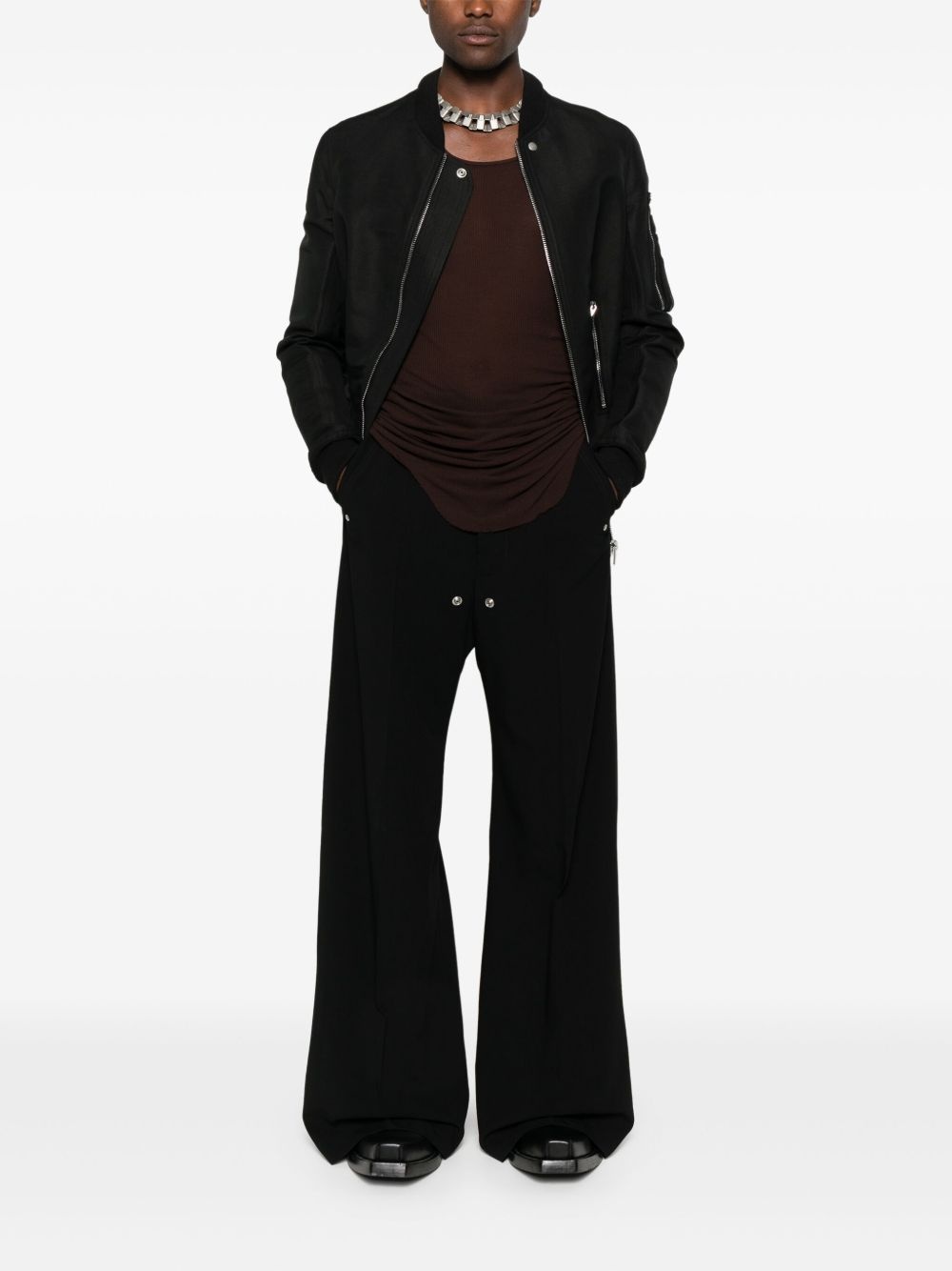 eyelet-detailing pants - 2