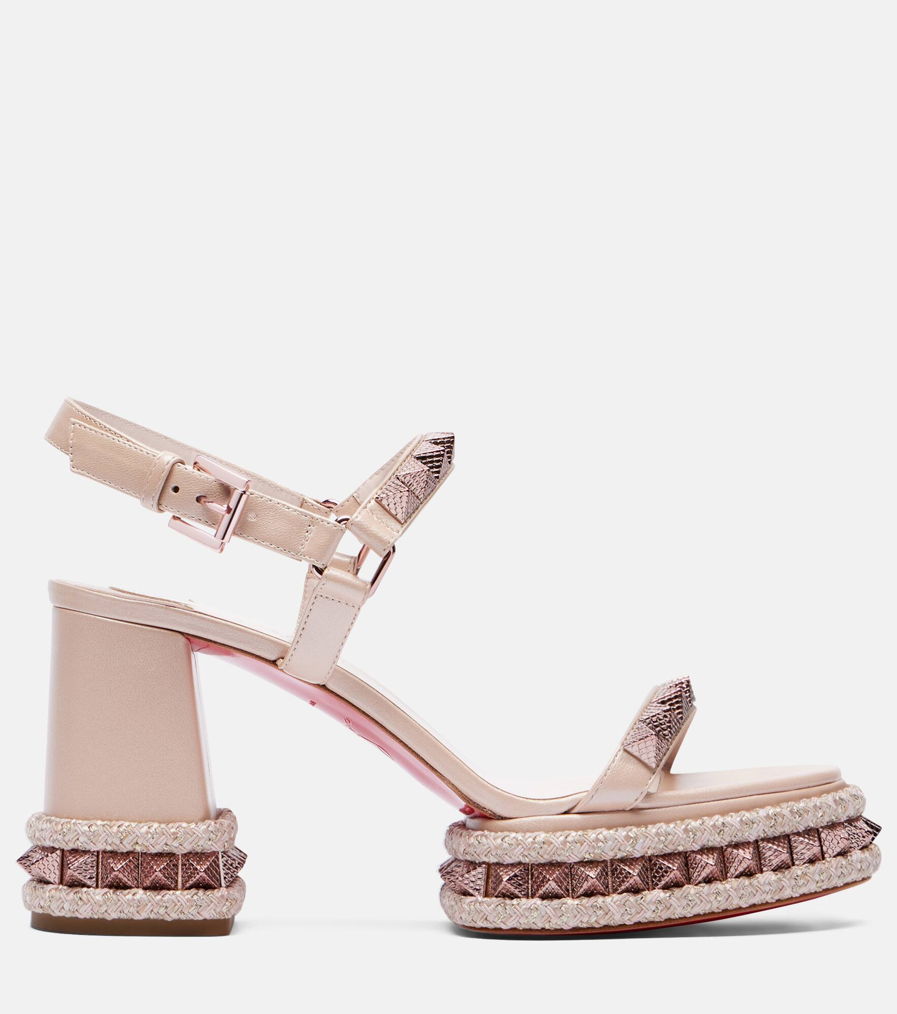 Superaclou 85 leather platform sandals - 4