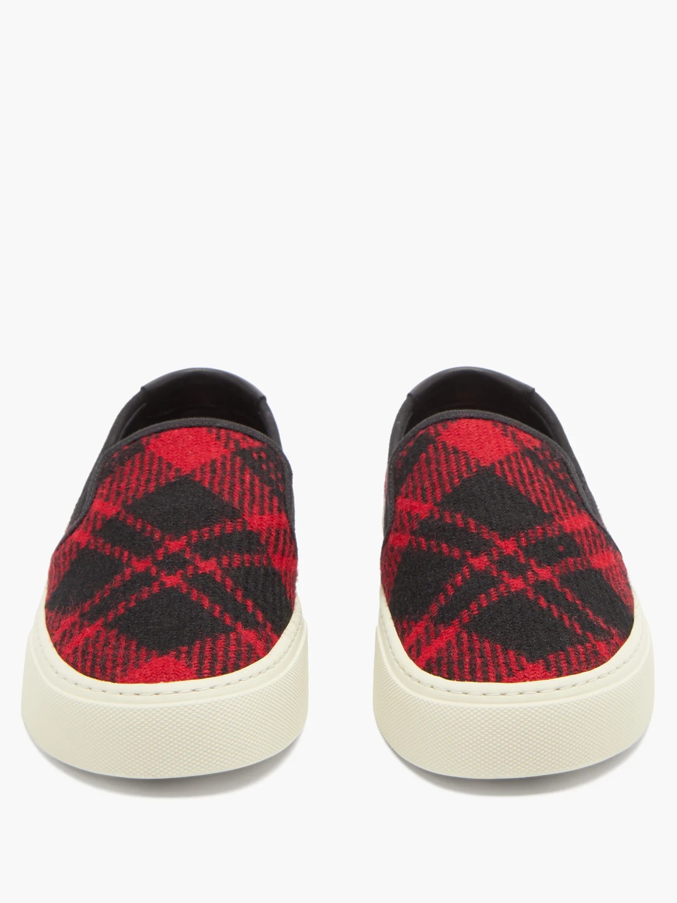 Venice tartan wool-canvas slip-on trainers - 5