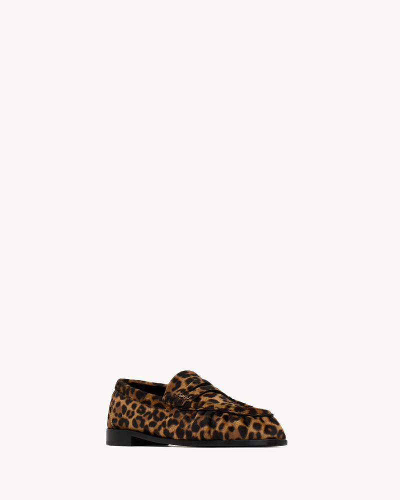 SAINT LAURENT LE LOAFER PENNY SLIPPERS IN PONY HAIR LEATHER outlook