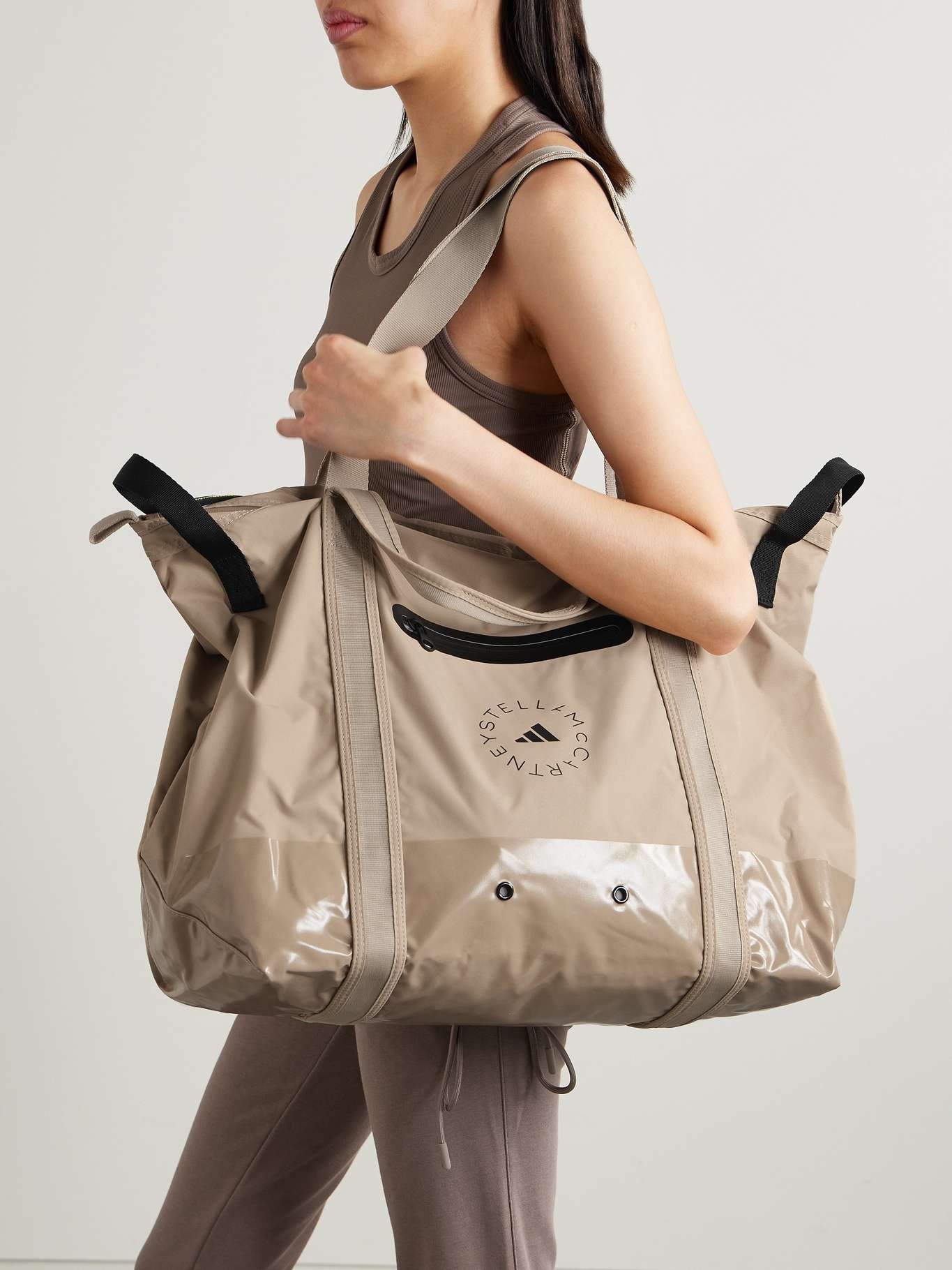 Appliquéd recycled-shell tote - 2