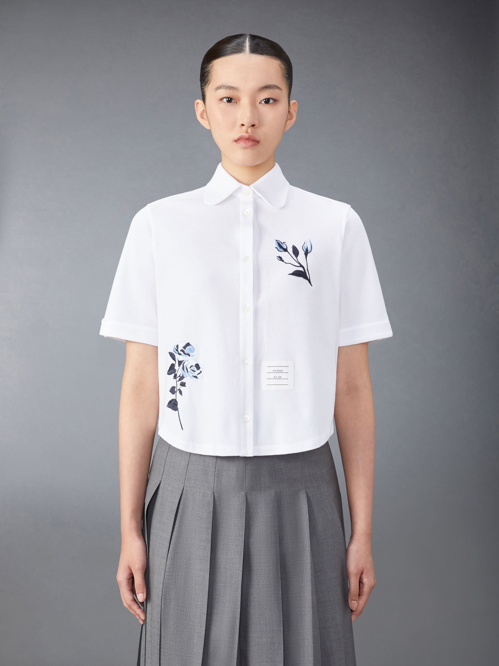 Classic Pique Rose Short Sleeve Shirt - 1