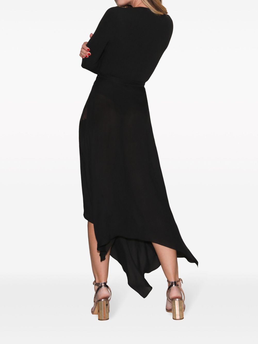 high-waist silk skirt - 4