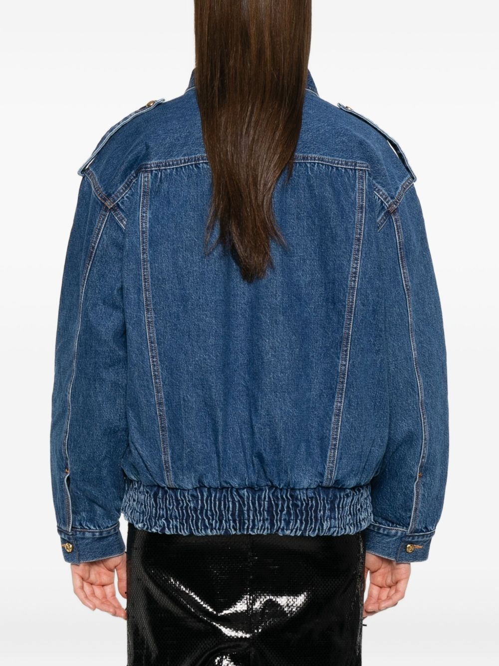 elasticated pocket denim jacket - 4