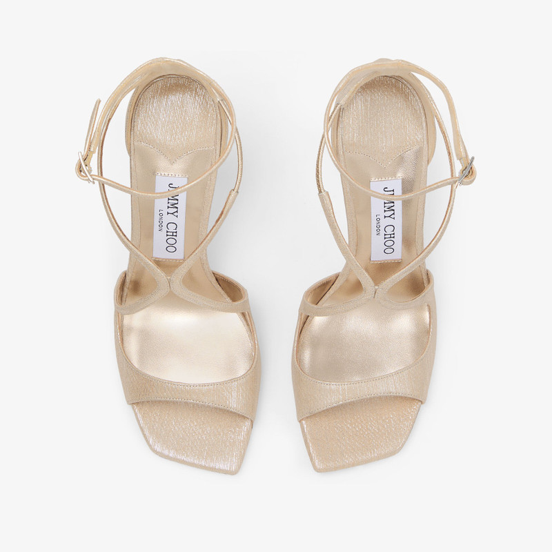 Azia 110 Gold Metallic Leather Sandals 3