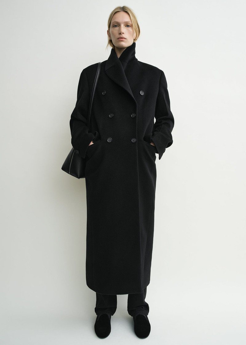 TOTEME Broad coat black outlook