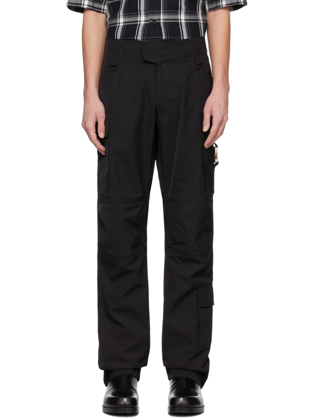 Black Hardware Cargo Pants - 1