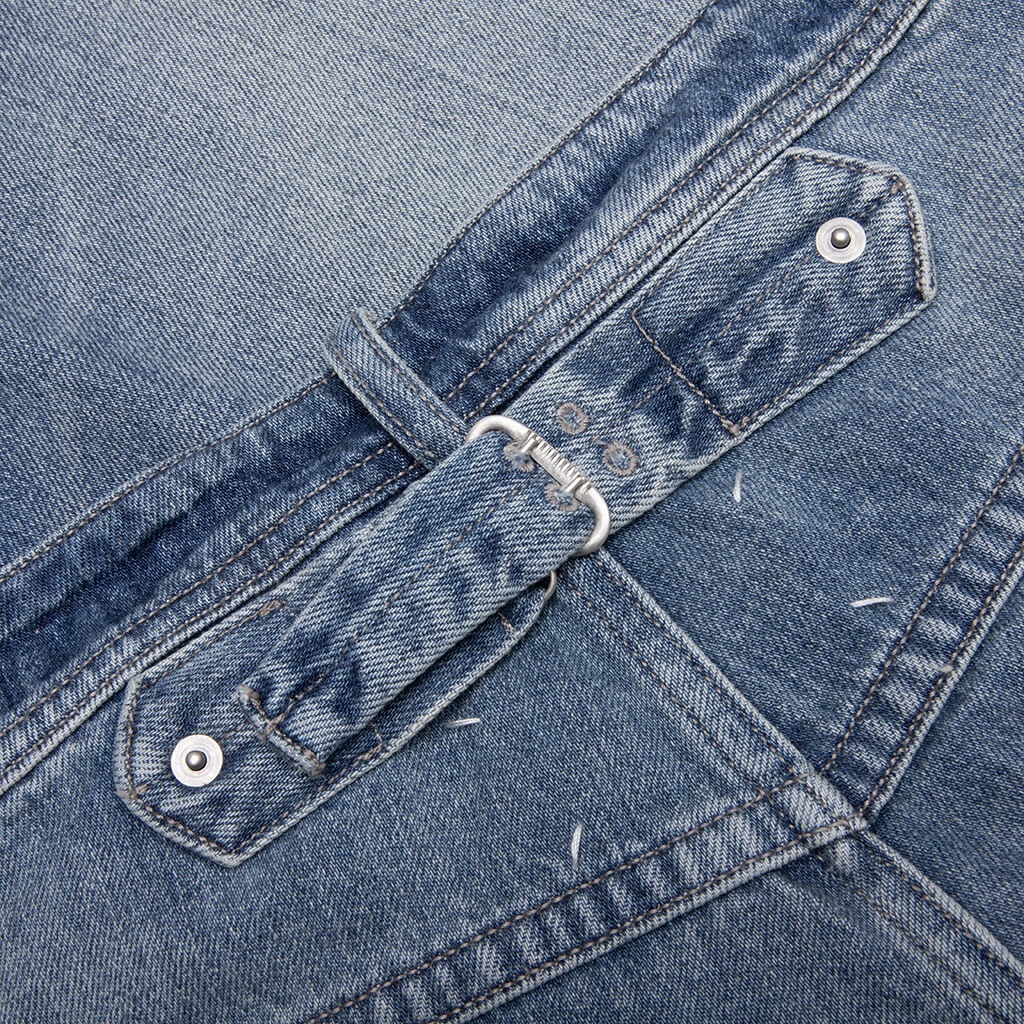 STUD DENIM SHORTS - LIGHT BLUE - 4