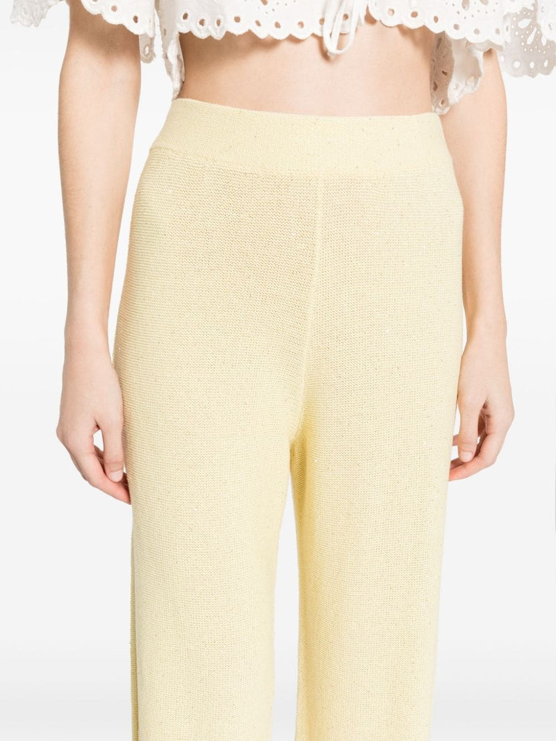 sequin-embellished knitted trousers 5