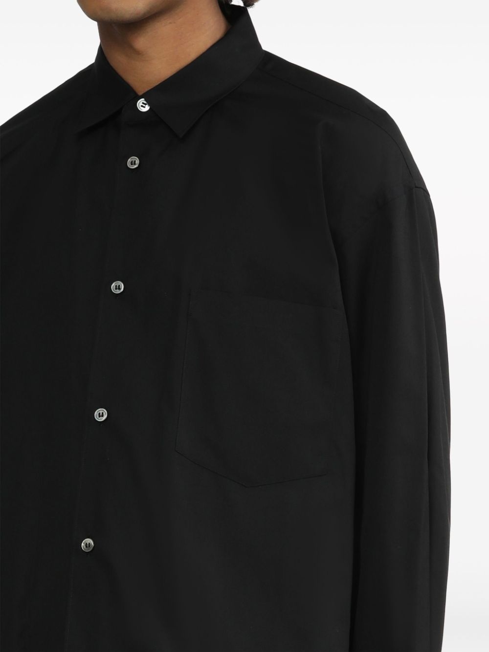 high-low hem cotton shirt - 5